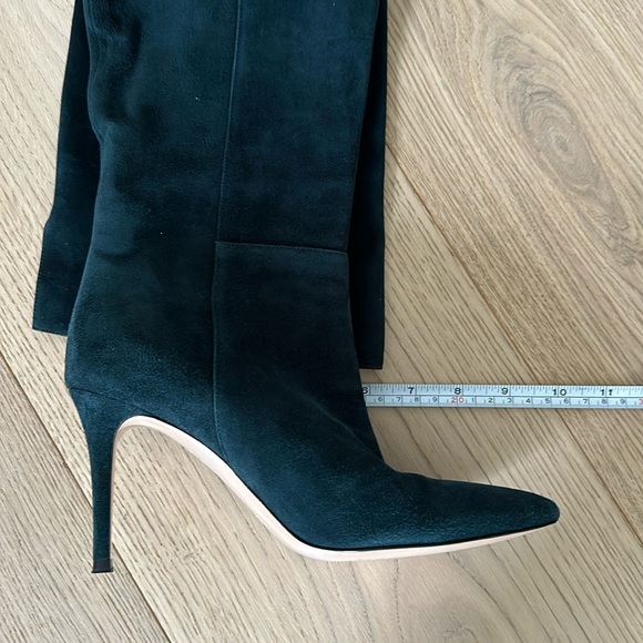 Gianvito Rossi Tall Suede Boots in Forest Green - Picture 10 of 14